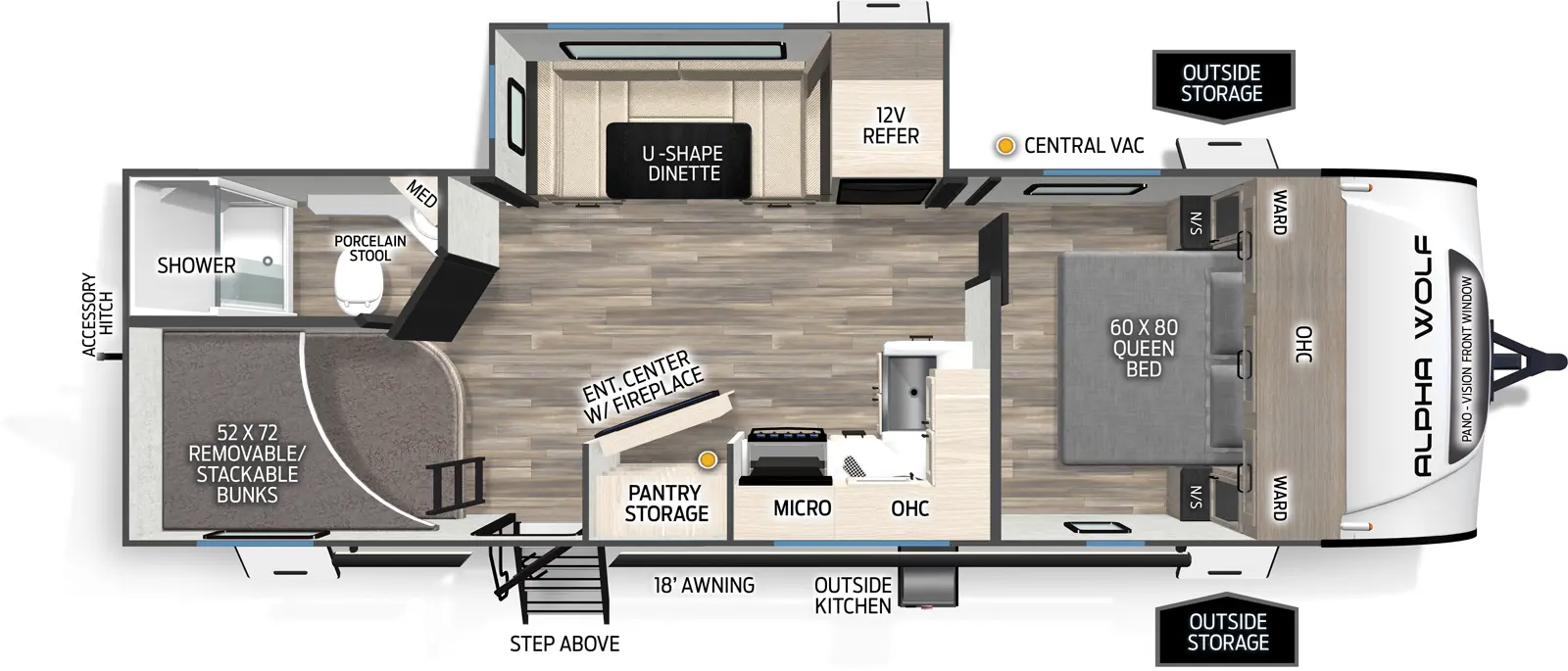 Alpha Wolf 24TRUNK Floorplan